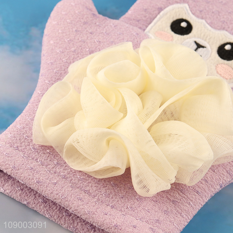 Hot Selling Cartoon Sheep Body Gloves Mitts Loofah Shower Bath Mitts