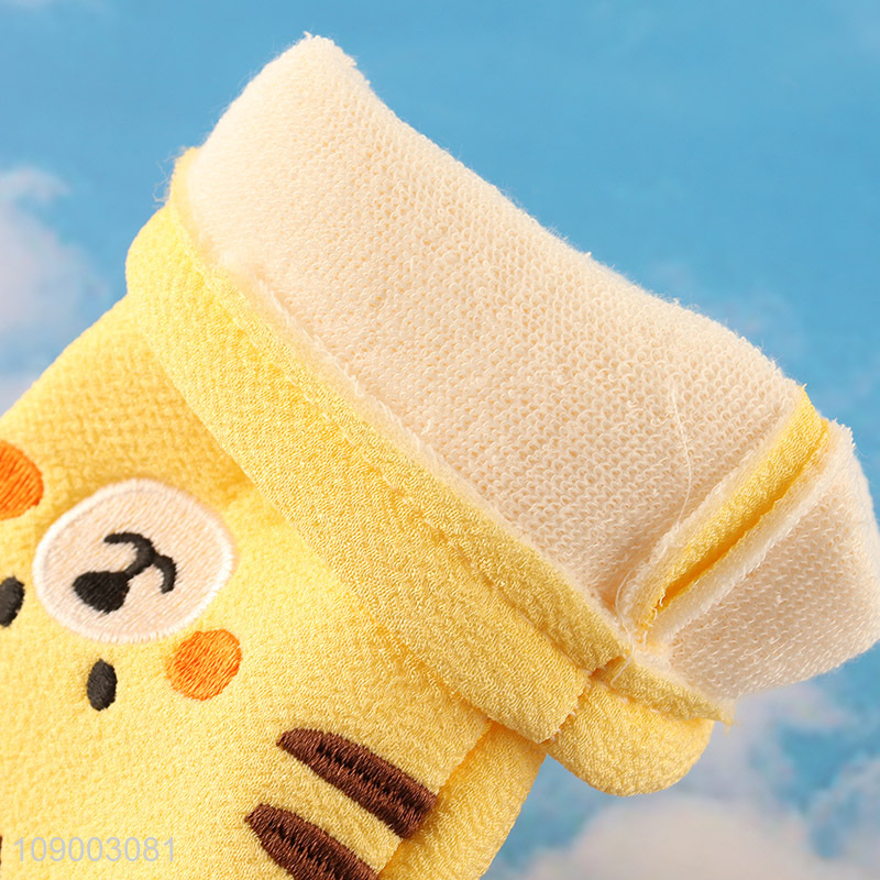 Popular Product Cartoon Tiger Shower Bath Gloves Exfoliating Body Scrubbers