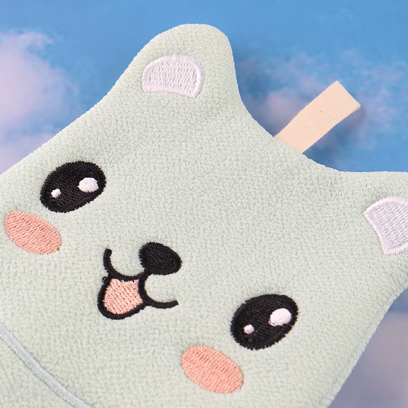 Good Quality Cartoon Dog Shower Bath Gloves Body Scrubbers for Kids