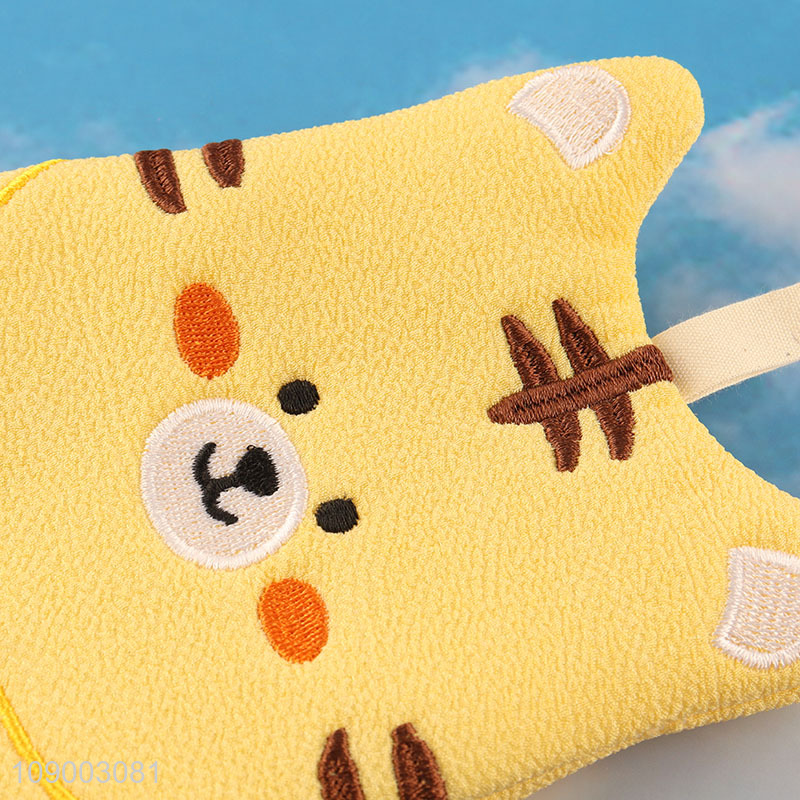 Popular Product Cartoon Tiger Shower Bath Gloves Exfoliating Body Scrubbers