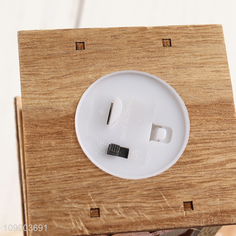 High Quality Hanging Halloween Led Light Wooden House for Halloween Decor