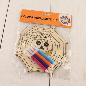 Wholesale Halloween DIY Coloring <em>Wooden</em> <em>Craft</em> Kit Halloween Party Decoration Supplies