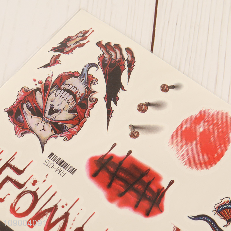 Wholesale Halloween Fake Tattoo Stickers Temporary Tattoo for Men Women Kids