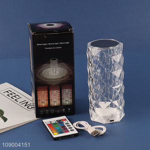 New Product Crystal <em>Table</em> <em>Lamp</em> USB Charging RGB Remote & Touch Control Rose Night Light