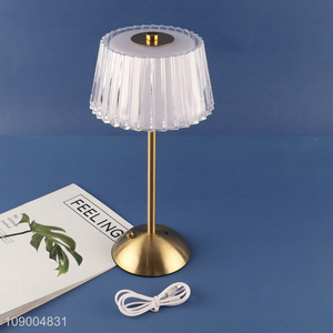 Factory Price Cordless Crystal <em>Table</em> Light Rechargeable 3 Colors Stepless Dimmable Touch <em>Lamp</em>