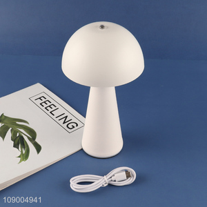 High Quality Mushroom <em>Table</em> <em>Lamp</em> 3 Colors Stepless Dimmable Cordless USB Charging Night Light