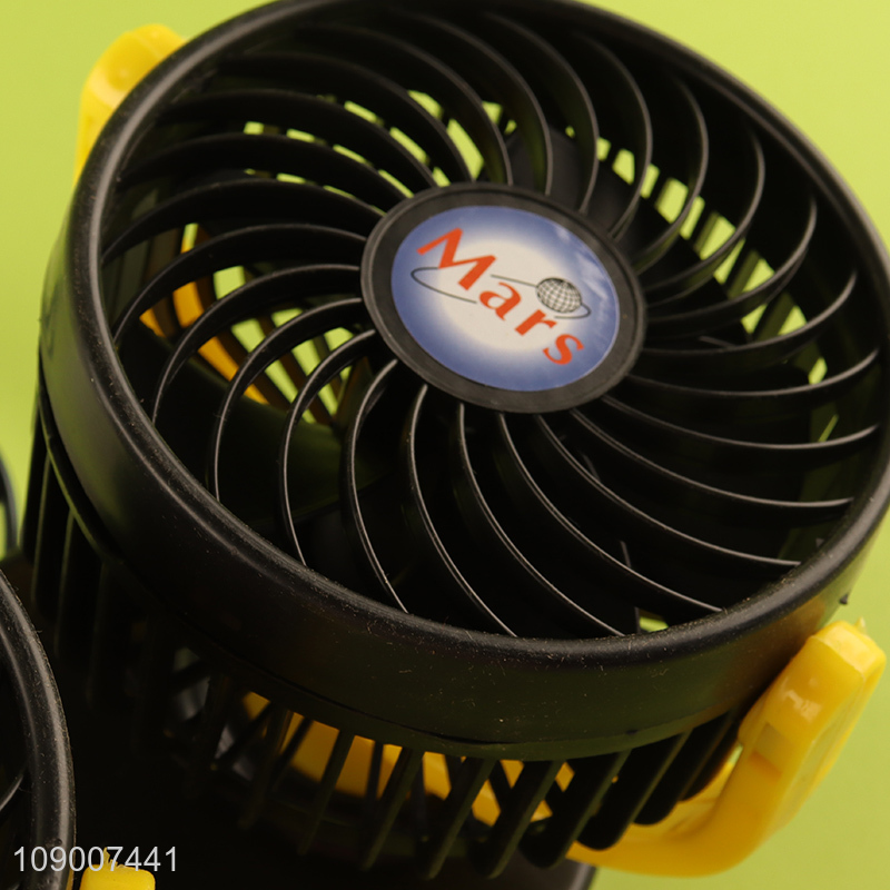 China Imports Portable USB Charging Car Fan Dual Heads Car Fan for Backseat