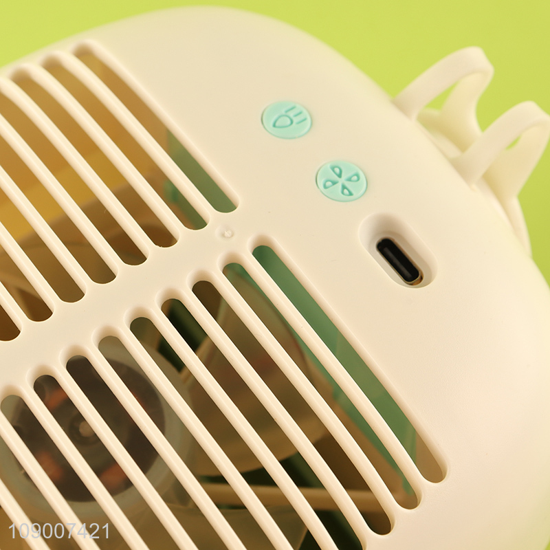 China Product Cute Mini Misting Fan USB Rechargeable Air Cooler Fan