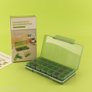 High Quality 21 Compartments Travel Pill Case 7-Day Pill Organizer for 3 Daily Doses