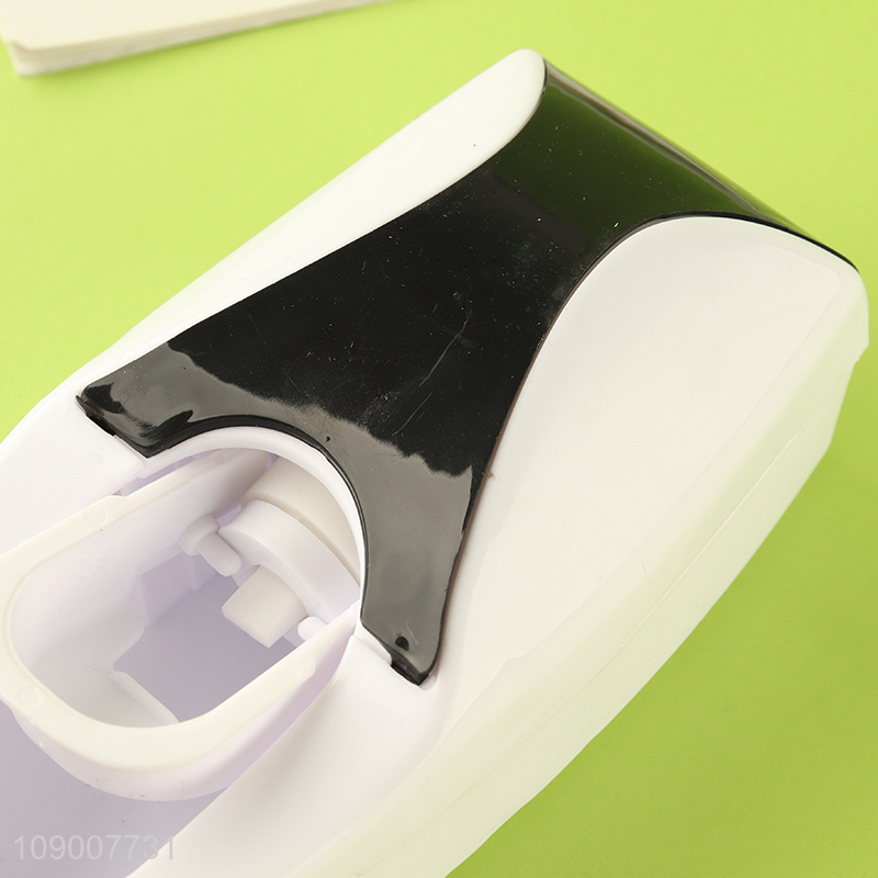 Online Wholesale Wall Mounted Toothpaste Dispenser And Toothbrush Holder Set