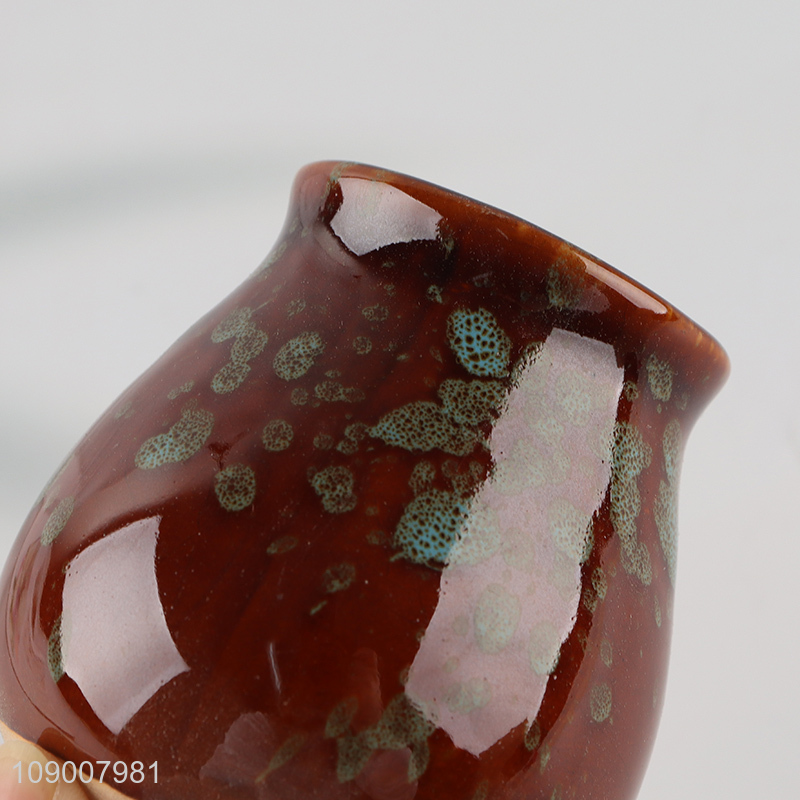 Online Wholesale Glazed Ceramic Succulent Planter Flower Pot with Drainage Hole