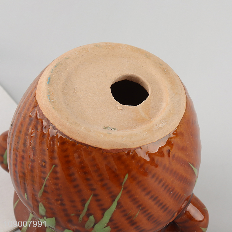 China Imports Glazed Ceramic Flower Pot Succulent Planter for Indoor Plants