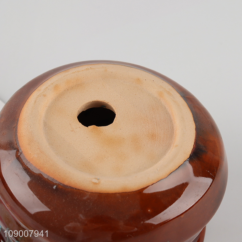 Wholesale Ceramic Flower Pot Glazed Succulent Planter for Indoor Outdoor Decor