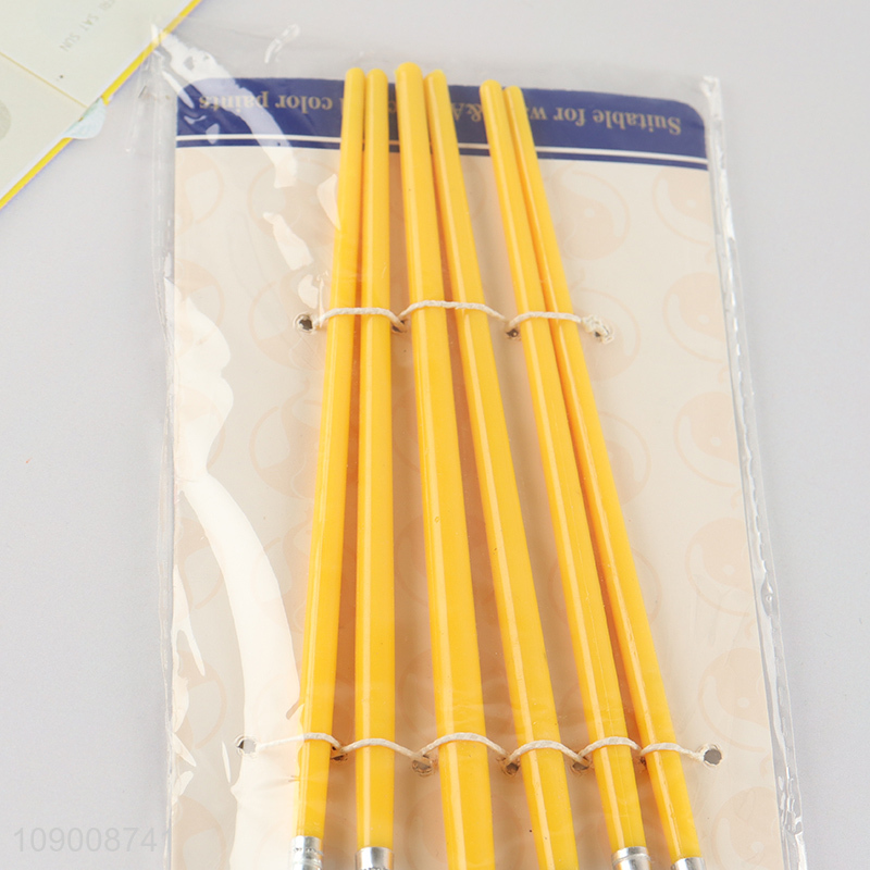 Hot Selling 6PCS Wooden Handle Paint Brush Artist Paintbrushes Set