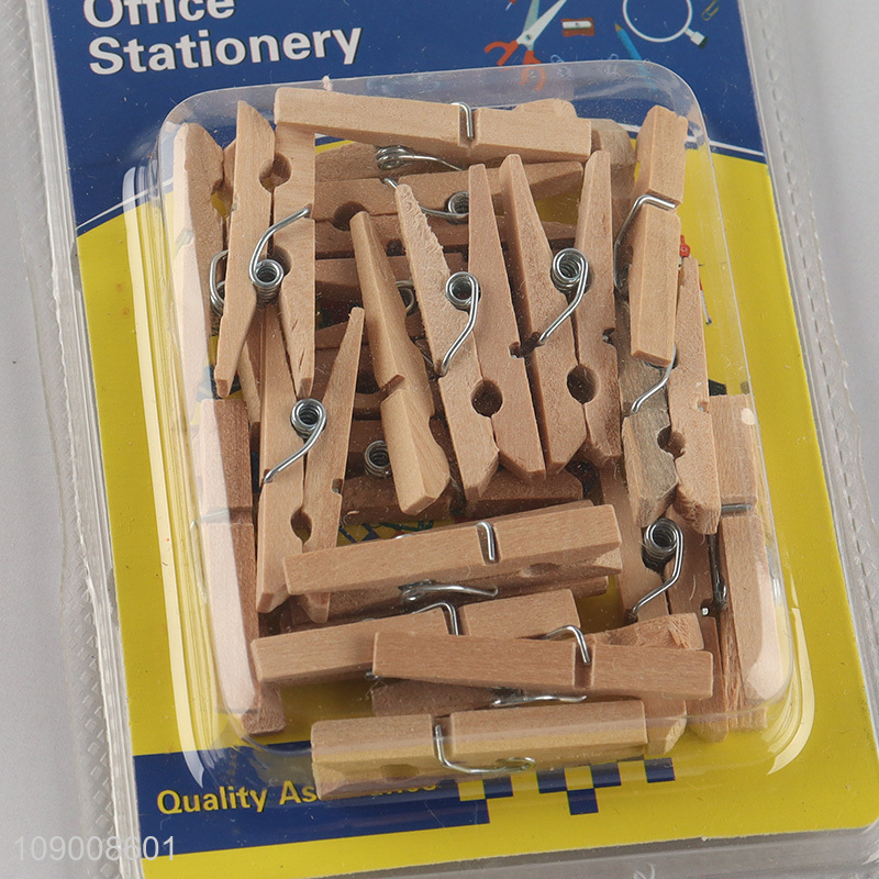 Wholesale 20PCS Multi-Purpose Clothespins Wooden Clips for Hanging Pictures