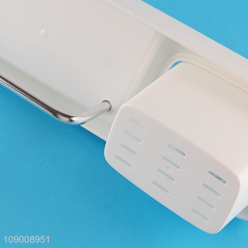 New Product Multi-Function Bathroom Organizer Shelf Shower Caddy with 3 Hooks