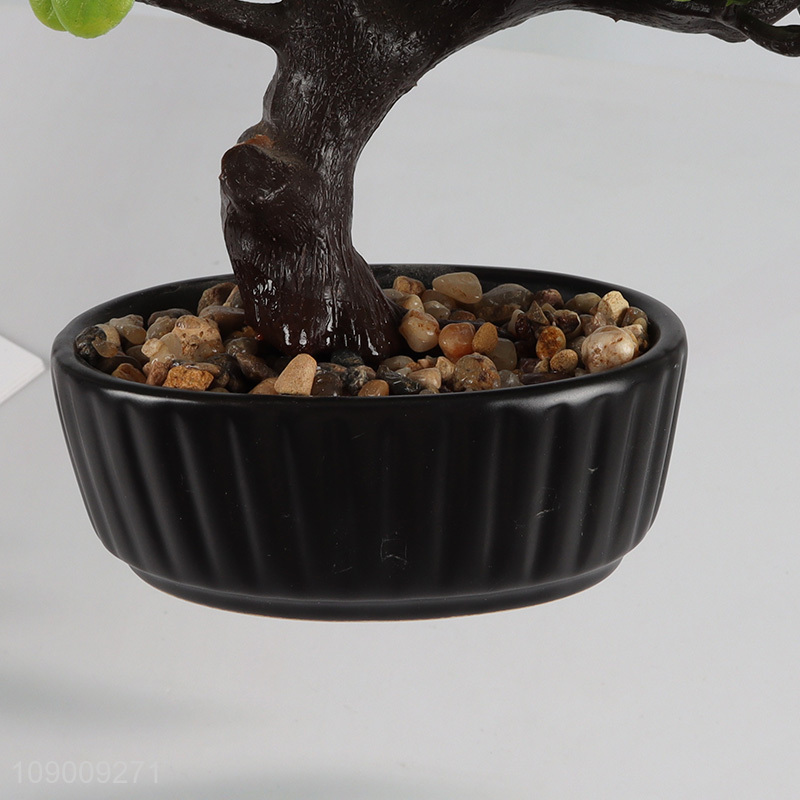 Yiwu market desktop decor natural artificial potted plants for home office