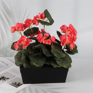 Latest design home office faux plants artificial potted plants for bookshelf decor