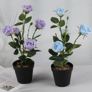 Hot products home office decor faux flower artificial potted plants for sale