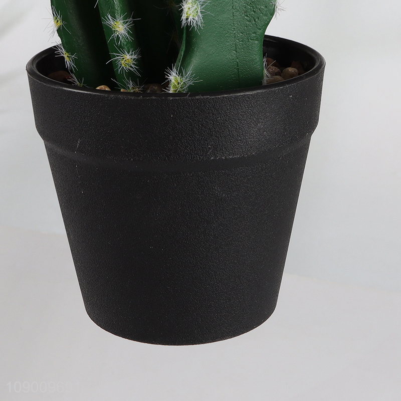 Best selling indoor decor natural artificial potted cactus fake bonsai
