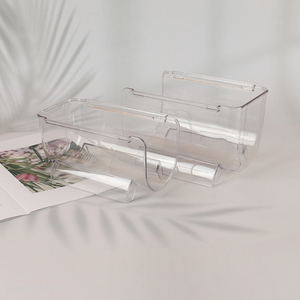 China factory clear wine <em>bottle</em> holder fridge <em>storage</em> box for household