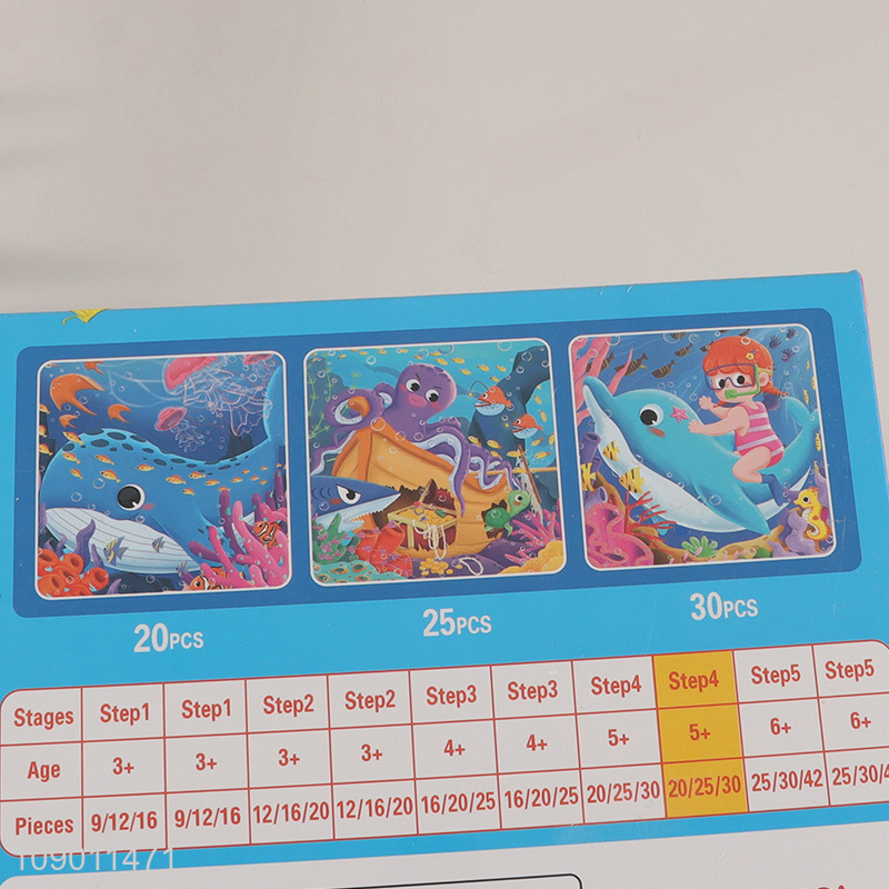 Factory price 75pcs 3in1 wooden kids diy educational puzzle toy set