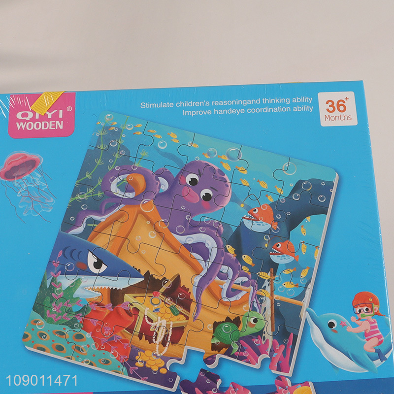 Factory price 75pcs 3in1 wooden kids diy educational puzzle toy set