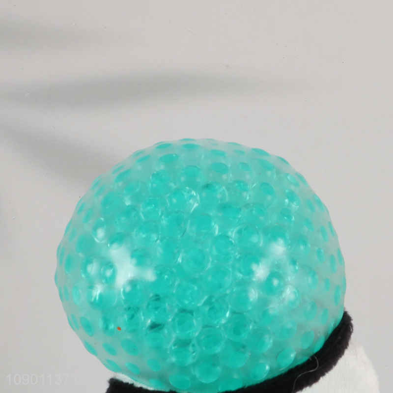 Hot selling cartoon panda shape plush squeeze ball toys wholesale