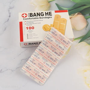 Good Quality 100PCS Adhesive Bandages First Aid and Wound Care Supplies