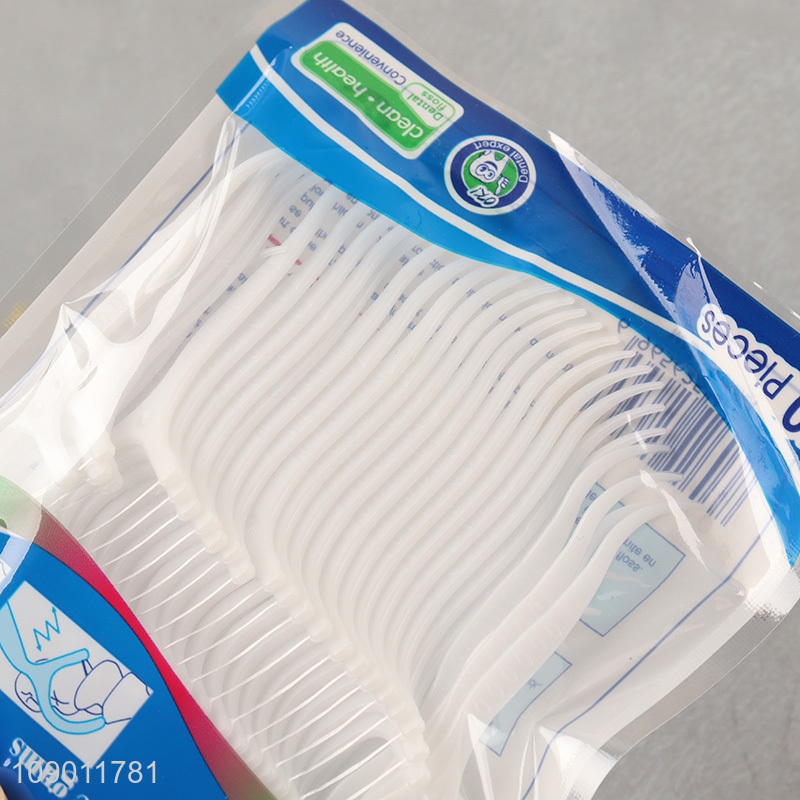 High Quality 50 Count Dental Floss Picks Advanced Clean Floss Picks
