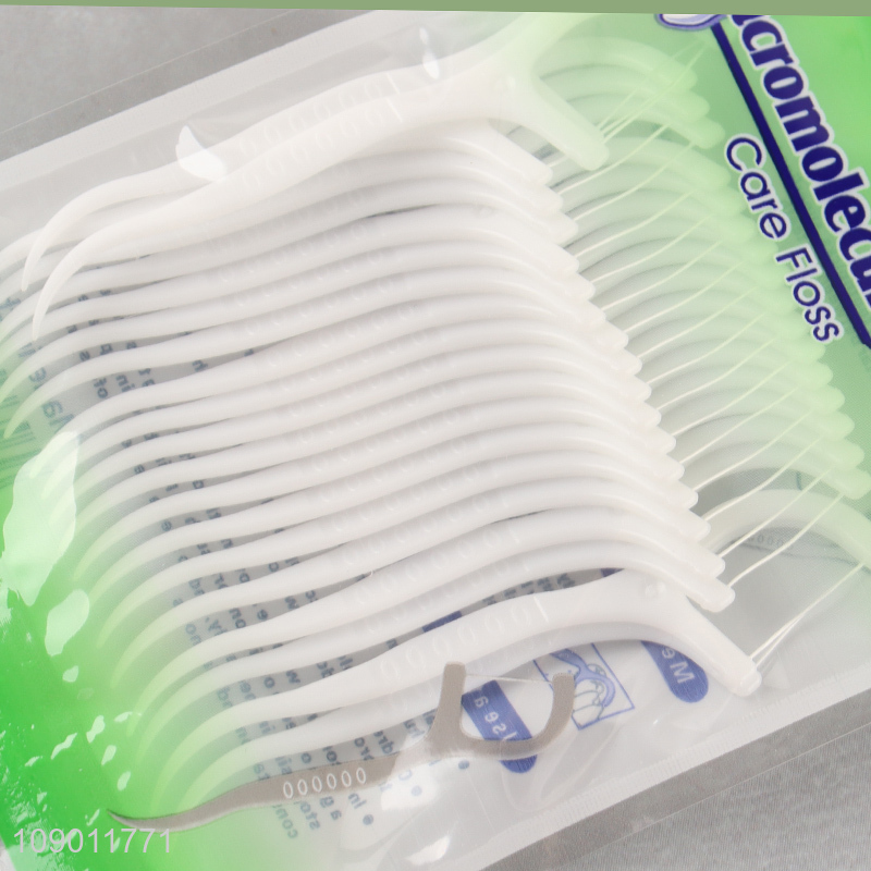 Online Wholesale 20 Count Dental Floss Picks No Break & No Shred Floss