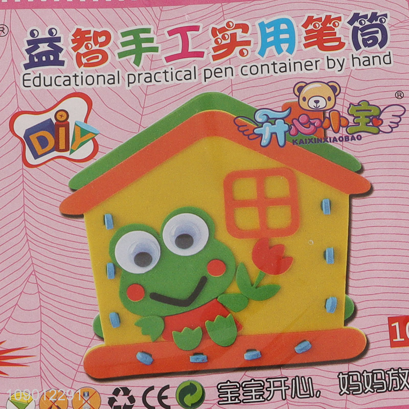 China supplier cartoon kids diy practical pen container pen holder
