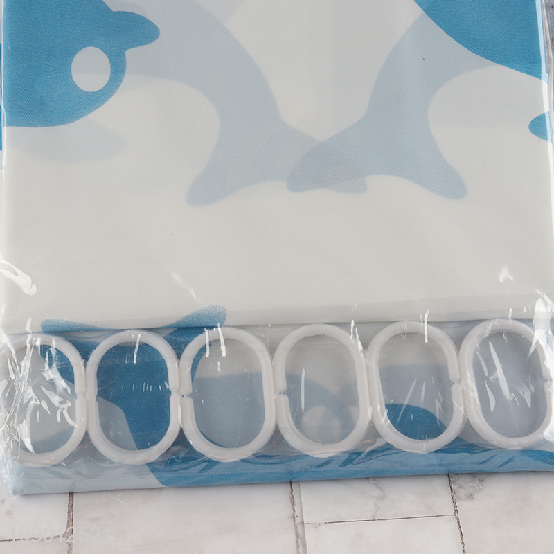 Hot Selling 71X71 Inch Washable PEVA Shower Curtain with 12 Grommets