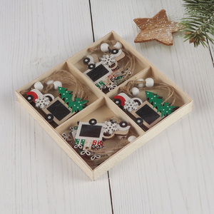Good price christmas decoration wooden christmas tree hanging decoration