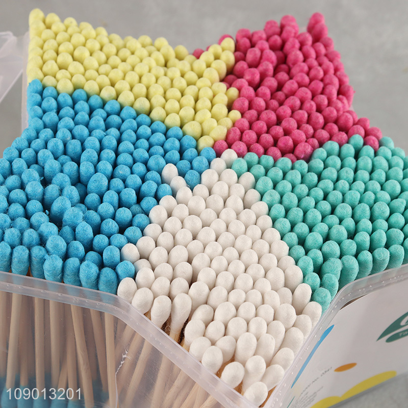 New Arrival 500 Count Natural Cotton Buds for Makeup and Daily Use
