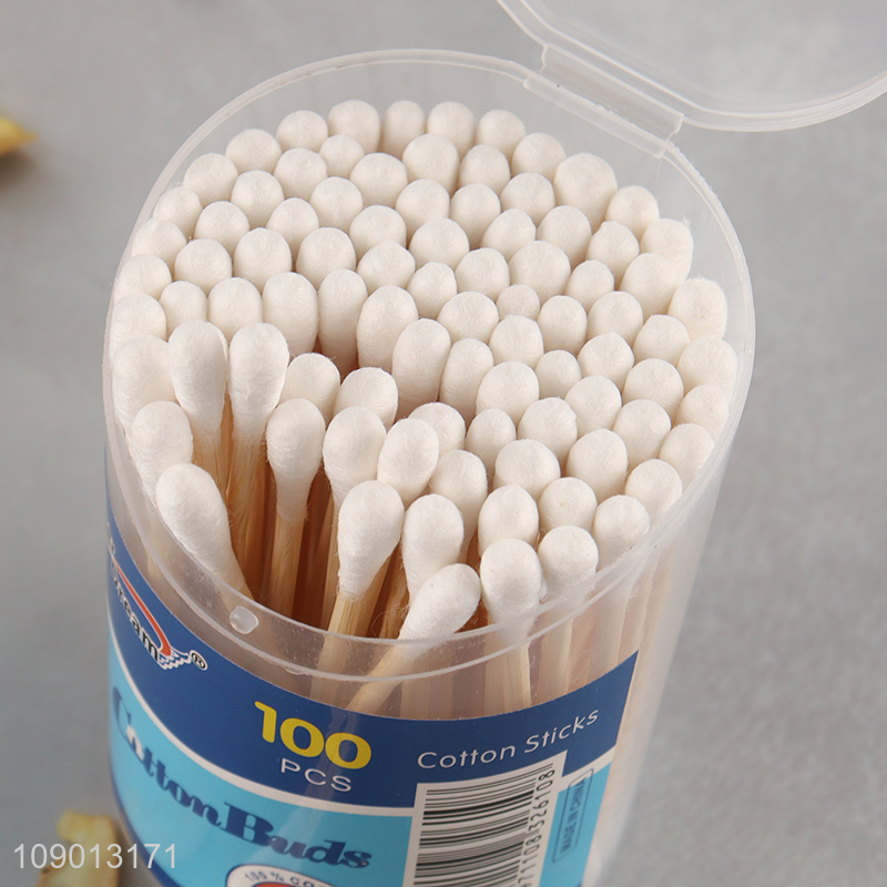 High Quality Cotton Buds 100 Count Disposable Cotton Swabs for Makeup
