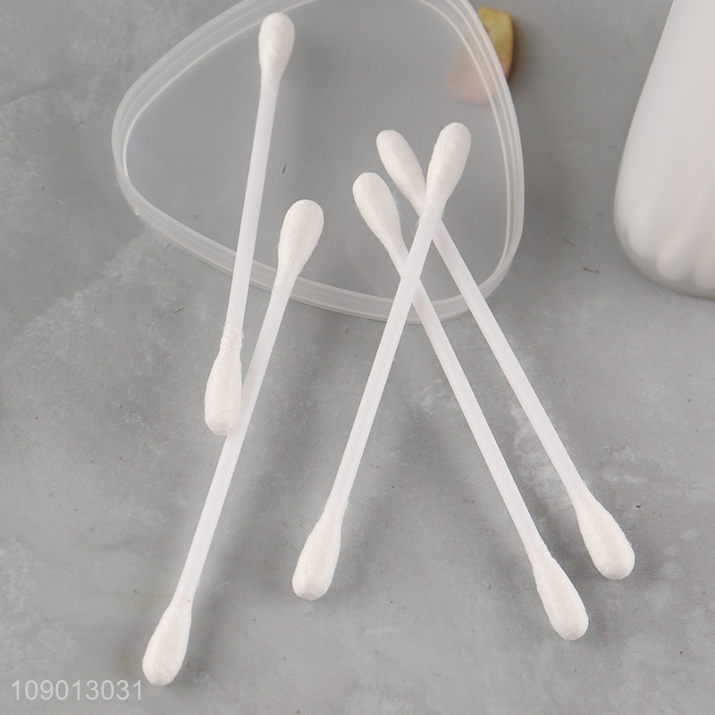 China Product 100 Count Cotton Swabs Multi-Purpose Natural Cotton Buds