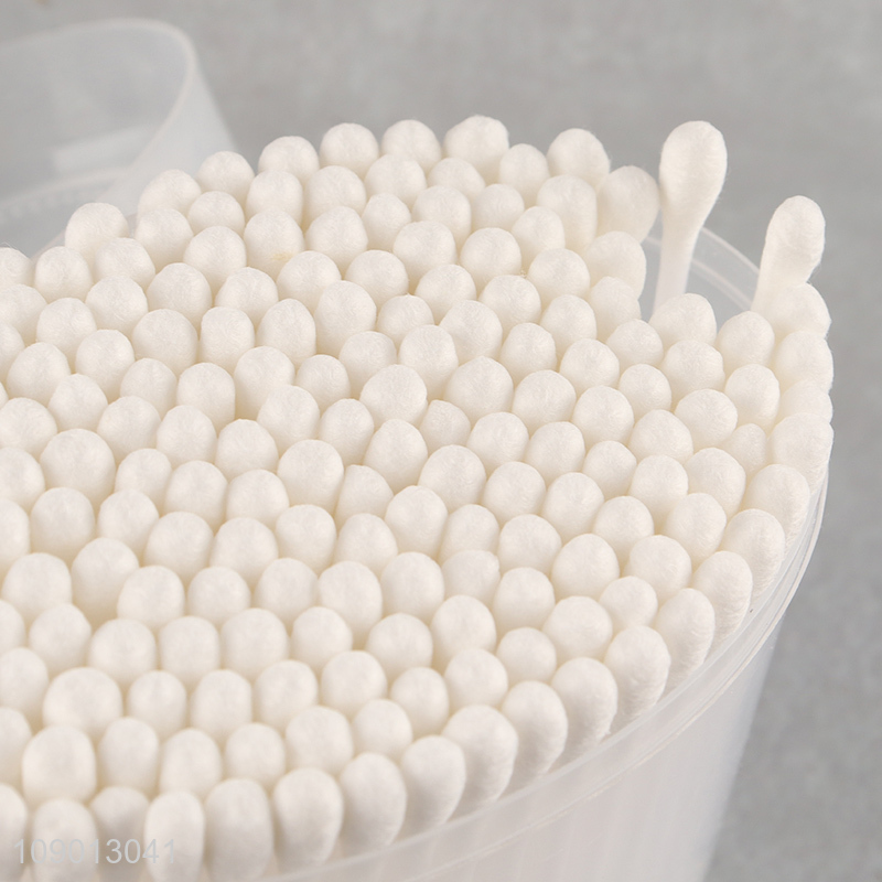 New Product 200 Count Natural Cotton Swabs for Makeup and Daily Use