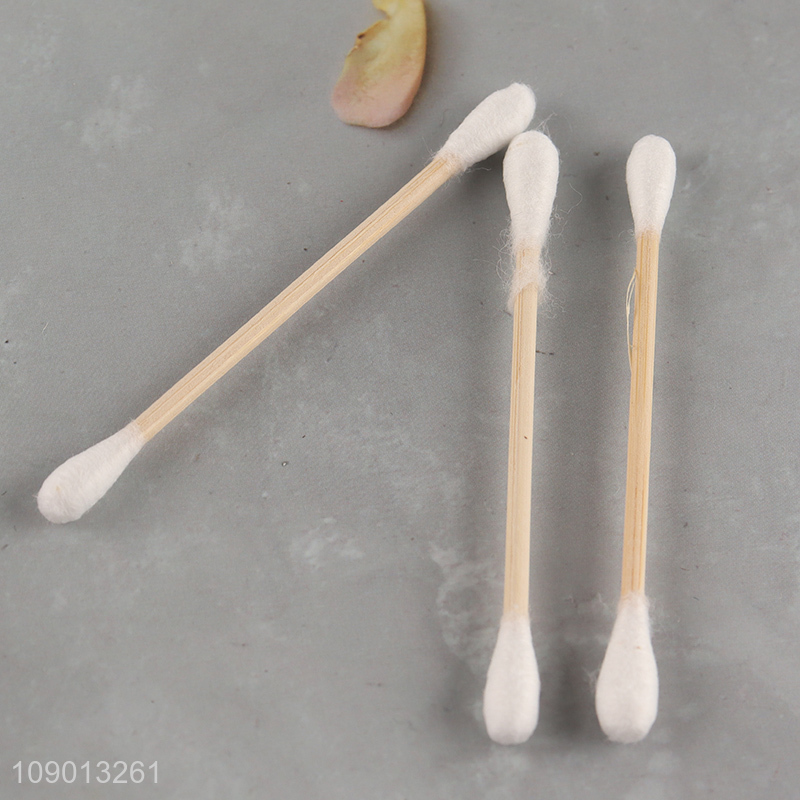 Promotional 70 Pieces Natural Cotton Swabs Disposable Cotton Buds