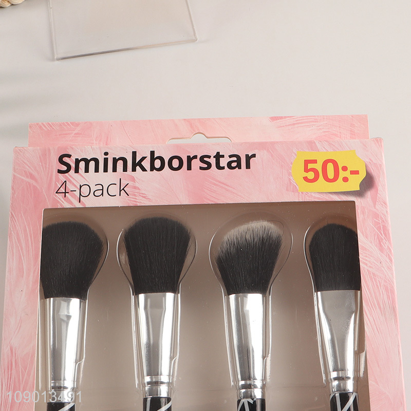 Factory price 4pcs professional makeup brush set foundation brush set