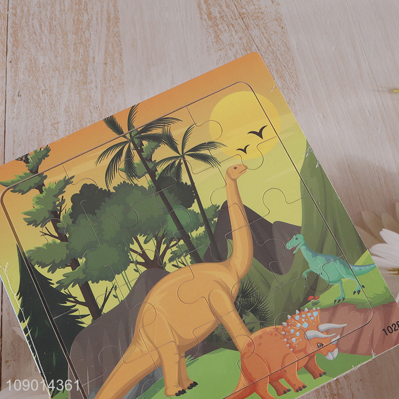 Hot products dinosaur series wooden puzzle toys kids educational toys