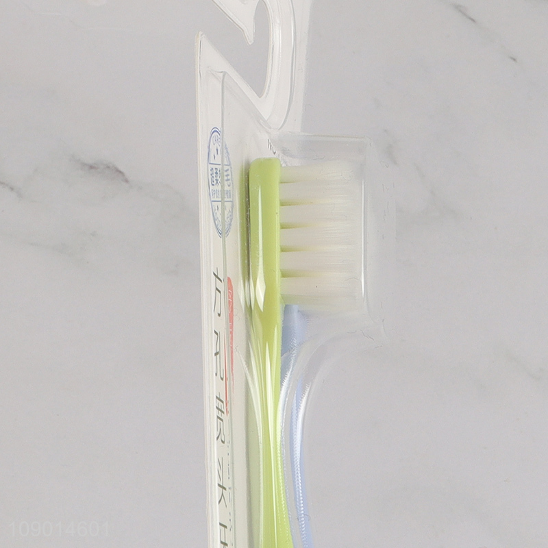 Best selling 2pcs adult oral care soft bristle toothbrush set wholesale