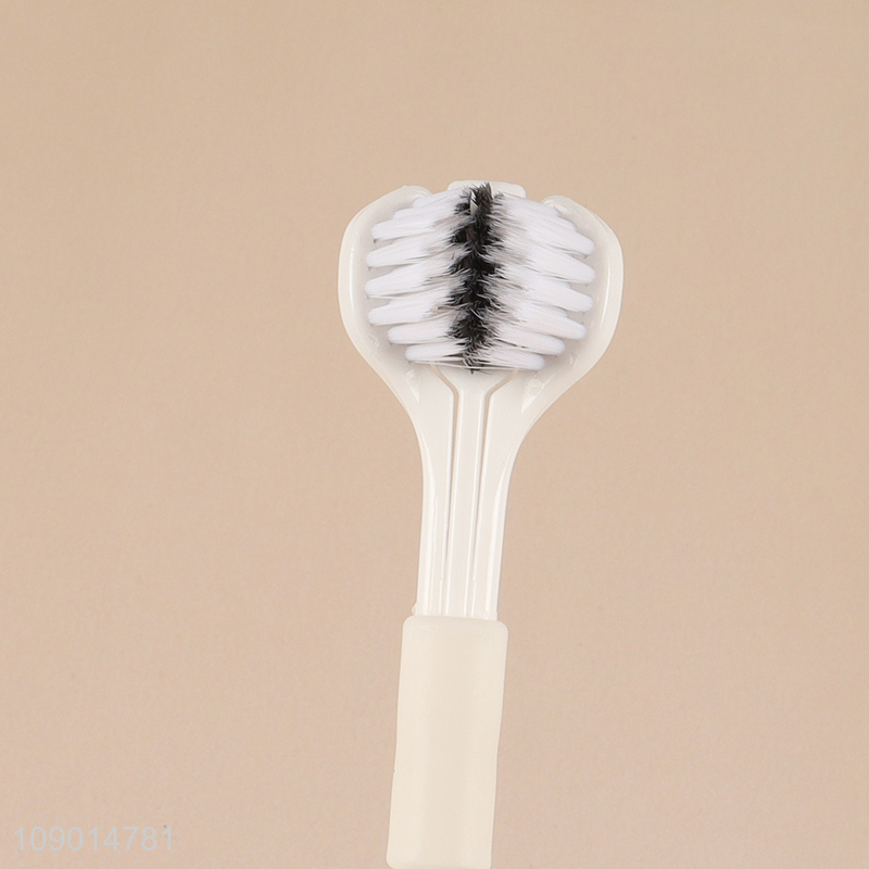Yiwu market sensitive teeth adult 3sides toothbrush for oral care