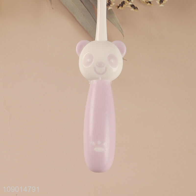 Good selling cartoon panda children oral care toothbrush wholesale