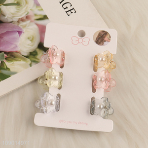 Wholesale 6PCS Mini Flower Hair Clips Hairgrips for Baby Toddler Girls