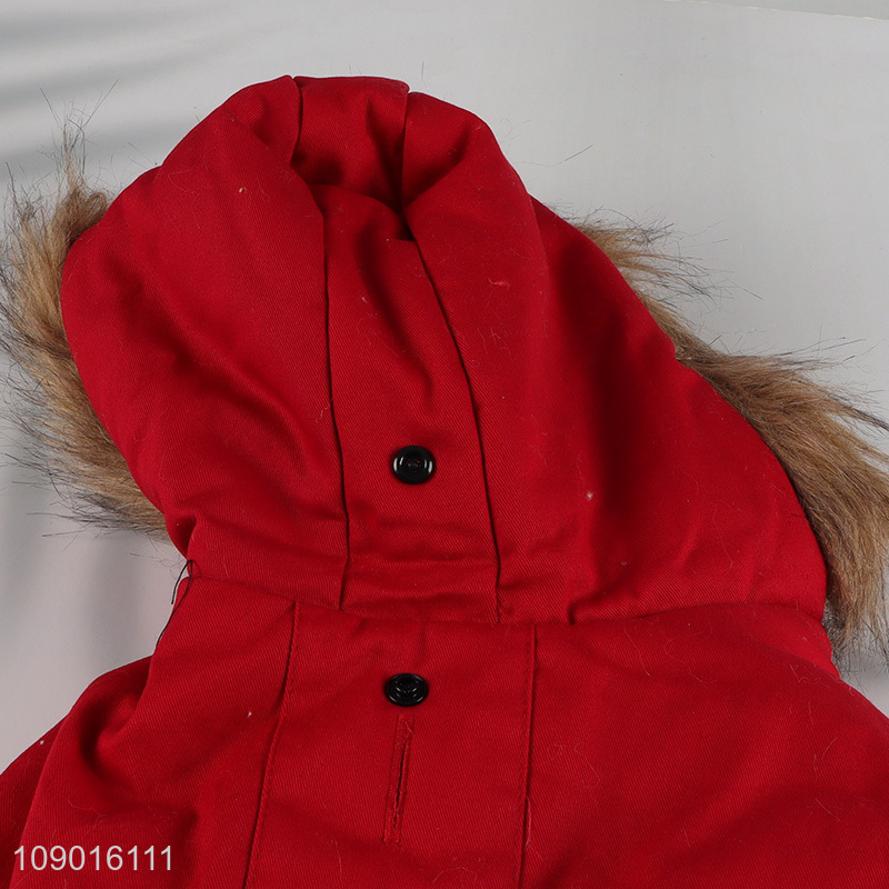 Top products red fashionable pet coat winter dog clothes for sale