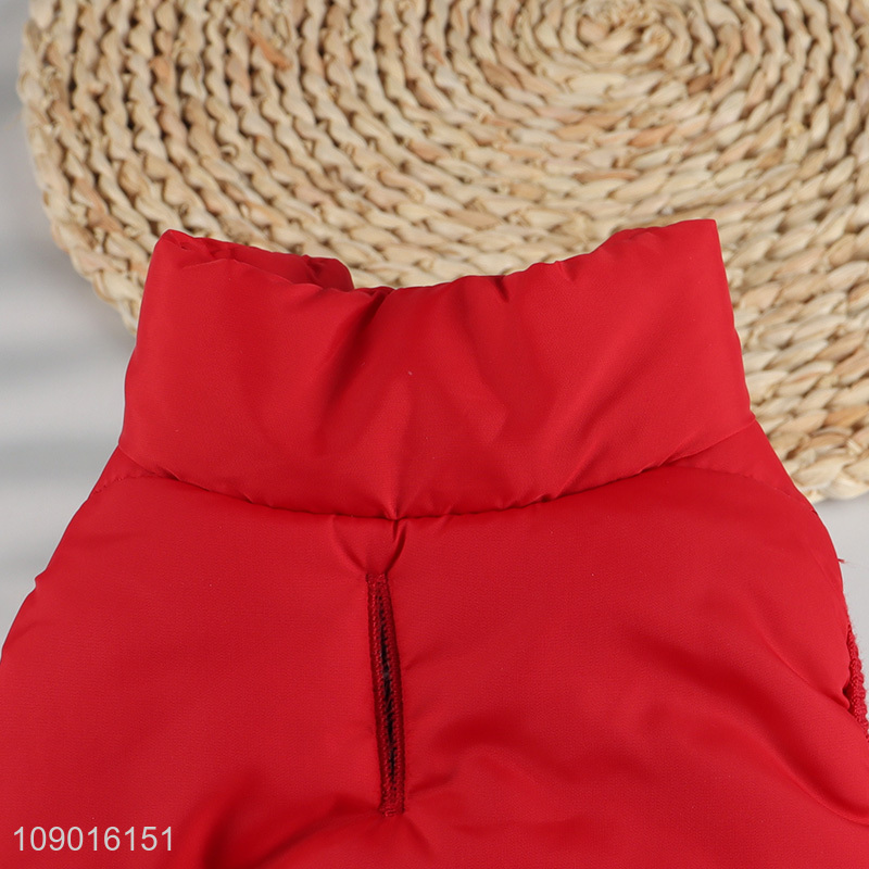 Hot products red winter warm pet clothes dog quilted coat for sale
