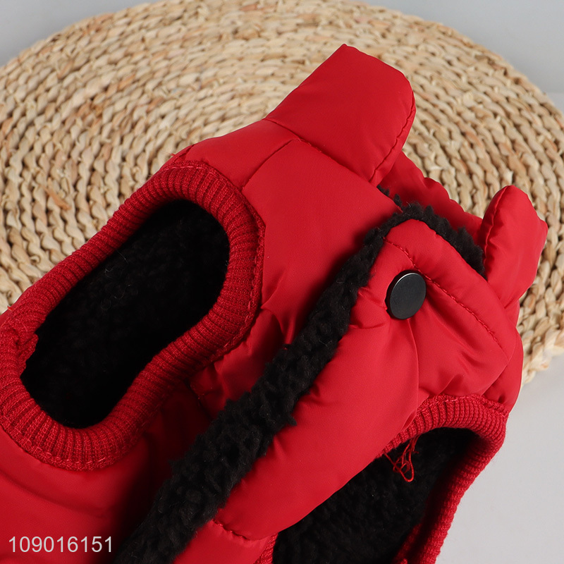 Hot products red winter warm pet clothes dog quilted coat for sale