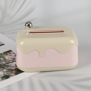 New product tabletop decoration plastic tissue box for living room