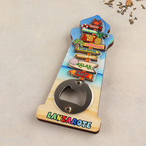 Hot Selling Magnetic Bottle Opener <em>Fridge</em> <em>Magnet</em> Bottle Opener Lanzarote Souvenir